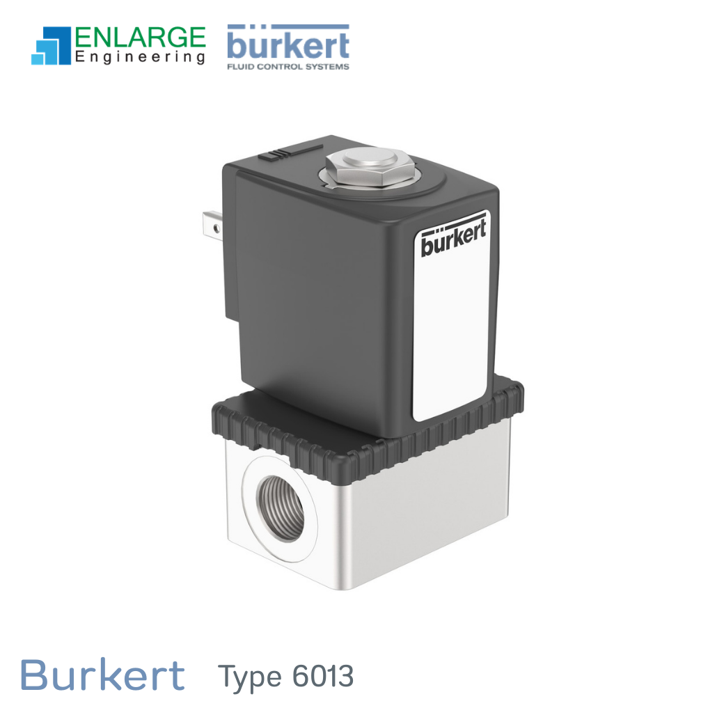 Burkert Type 6013 – 2/2 Way Direct-Acting Solenoid Valve Burkert Type 6013 plunger valve direct acting 2-2 way solenoid valve