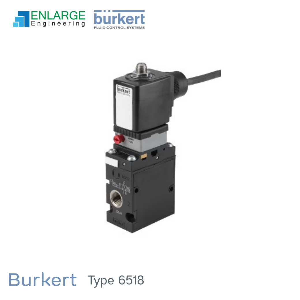 Burkert 6518 Solenoid Valve(1) Burkert Type 6518 Pneumatic Solenoid Valve